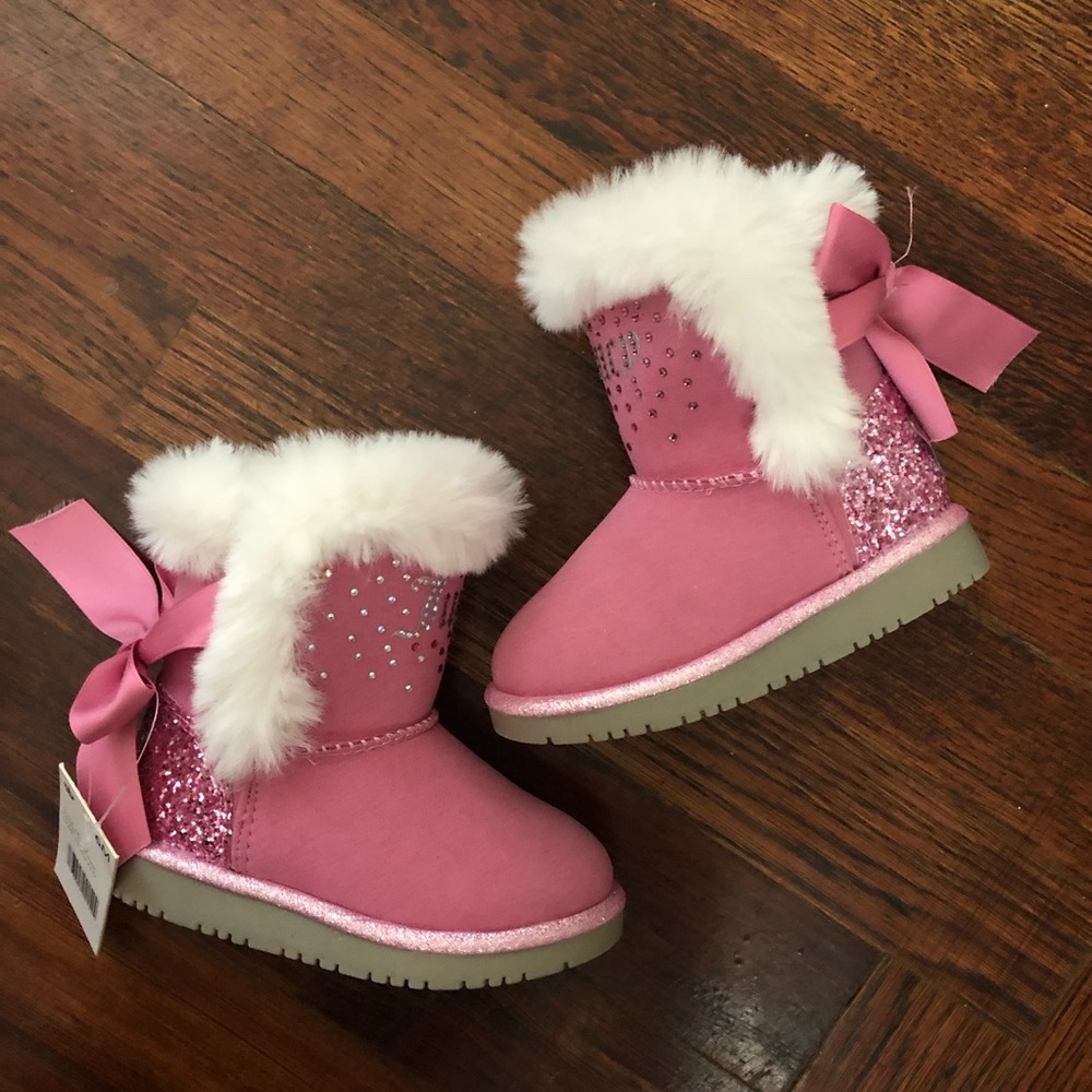 Juicy Couture Pink Fur Toddler Boots